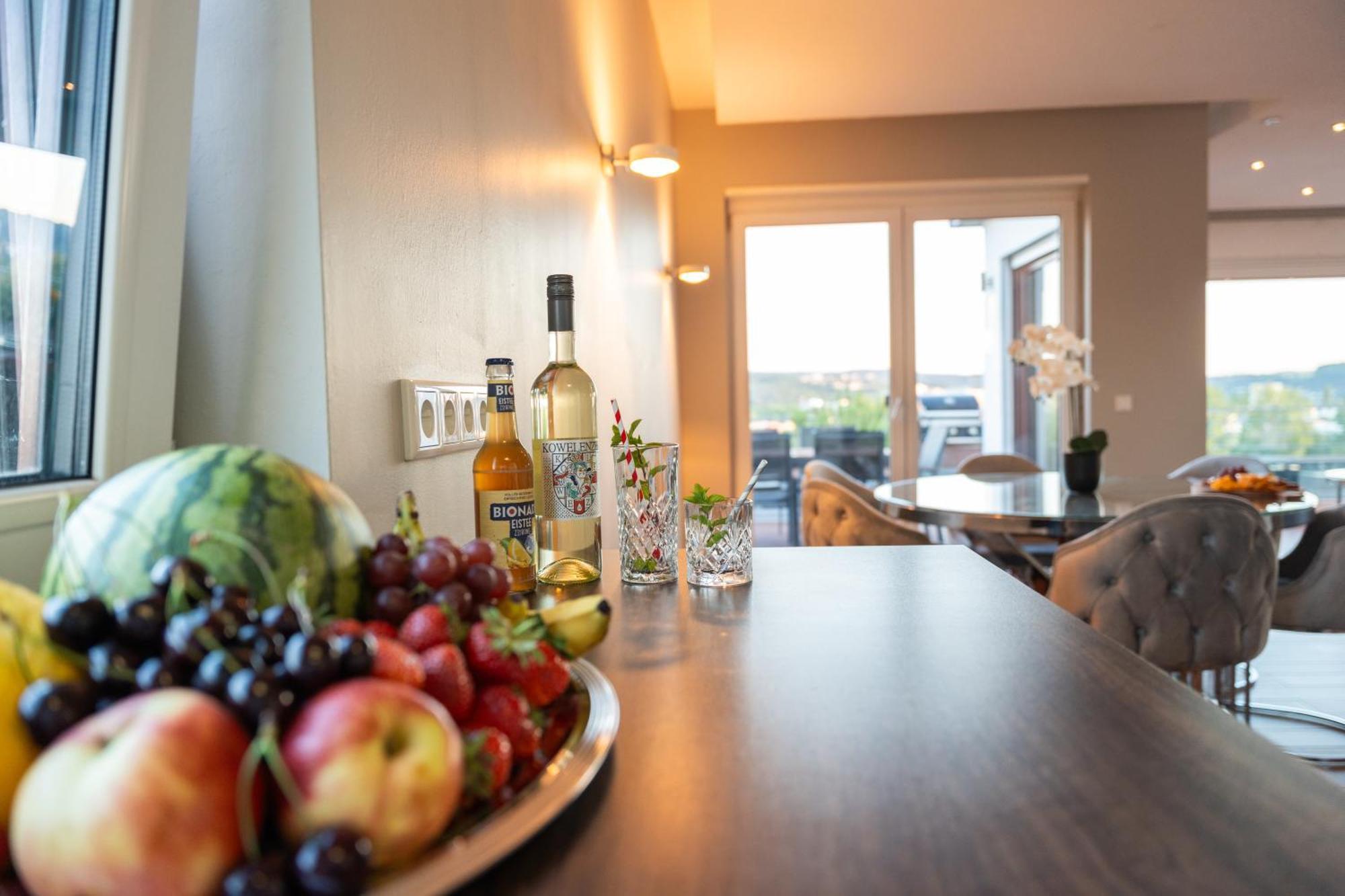 Penthouse Wohnung Mit Schoenem Moselblick In Metternich Koblenc Exteriér fotografie