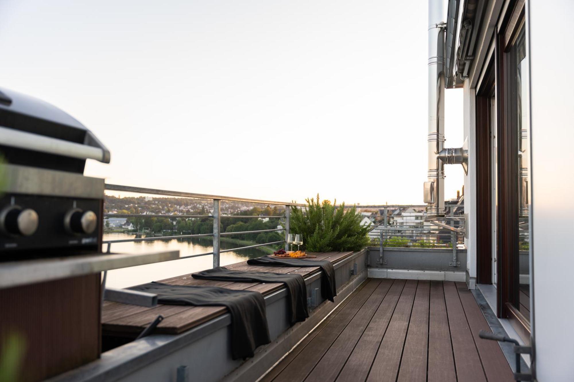 Penthouse Wohnung Mit Schoenem Moselblick In Metternich Koblenc Exteriér fotografie